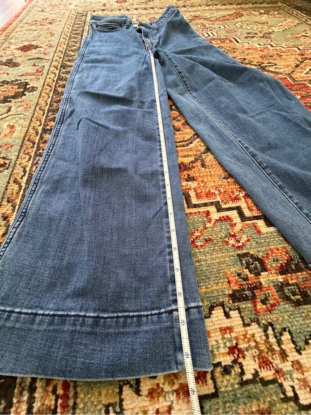 Madewell Wide-Leg High-Rise Jeans in Blue Denim - Picture 4 of 6